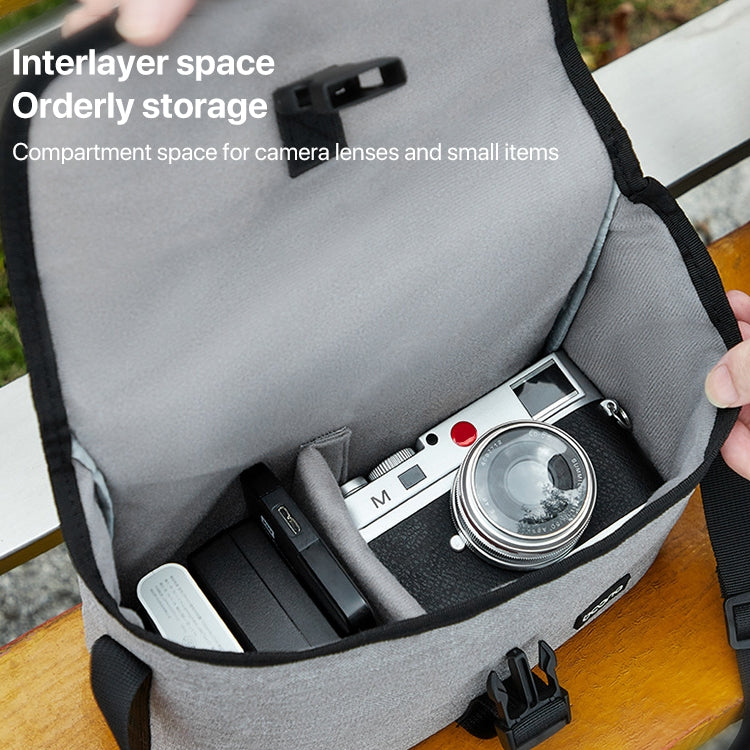 Baona BN-H013 Camera Shoulder Bag SLR Lens Storage Handbag(Light-Thin Gray) by Baona