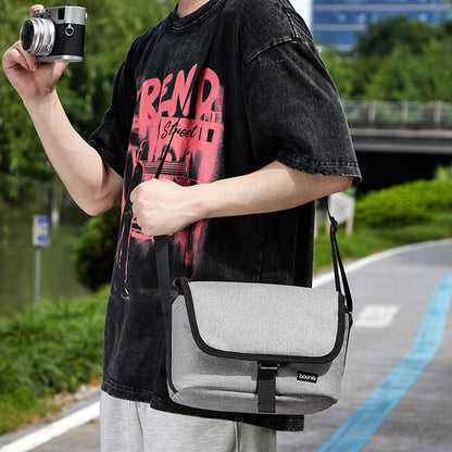 Baona BN-H013 Camera Shoulder Bag SLR Lens Storage Handbag(Light-Thin Black) by Baona