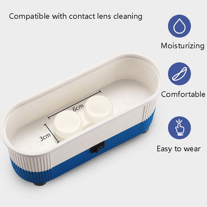 3 in 1 Glasses Cleaning Machine Small Contact Lens Glasses Jewelry Watch Cleaner(Blue) by bashfashion