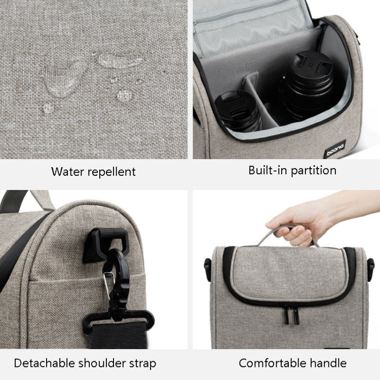 Baona BN-H011 Digital SLR Camera Bag Lens Storage Shoulder Bag(Gray) by Baona
