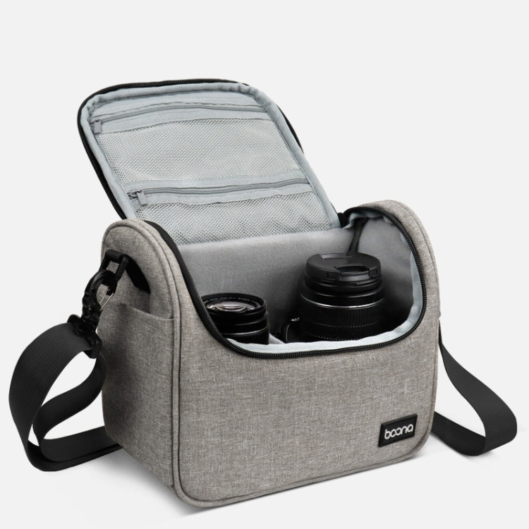 Baona BN-H011 Digital SLR Camera Bag Lens Storage Shoulder Bag(Gray) by Baona