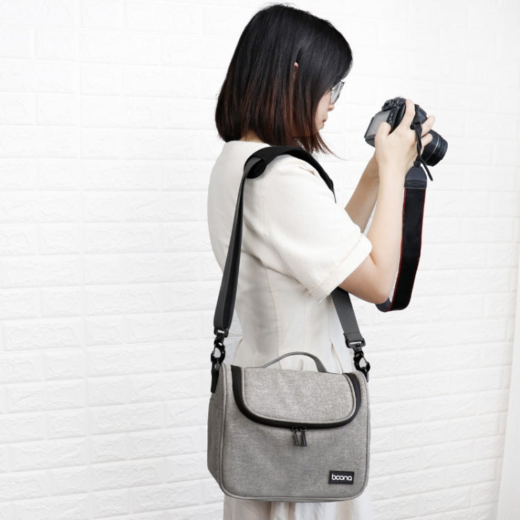Baona BN-H011 Digital SLR Camera Bag Lens Storage Shoulder Bag(Gray) by Baona