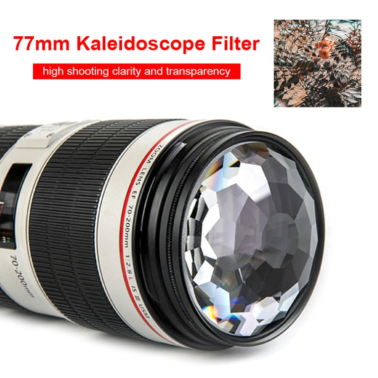 77mm 77mm Kaleidoscope Prism Foreground Blur Camera Glass Filter Lens by bashfashion