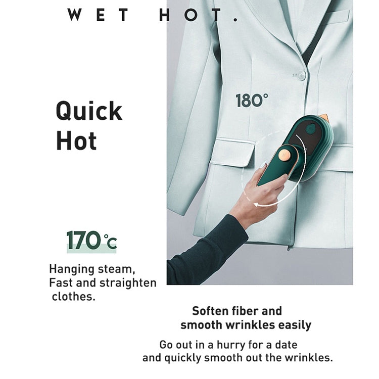 33W Handheld Electric Ironing Machine Rotatable Dry And Wet Garment Steam, Product specifications: EU Plug(Gemstone Green) by bashfashion