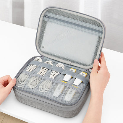 Baona BN-F011 Laptop Power Cable Digital Storage Protective Box, Specification: Gray by bashfashion