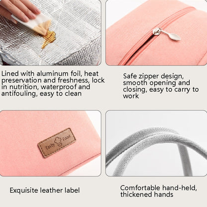 Lunch Lunar Bag Aluminum Film Thickening Large Capacity Portable Lunch Box, Size: Small(Grey) by bashfashion