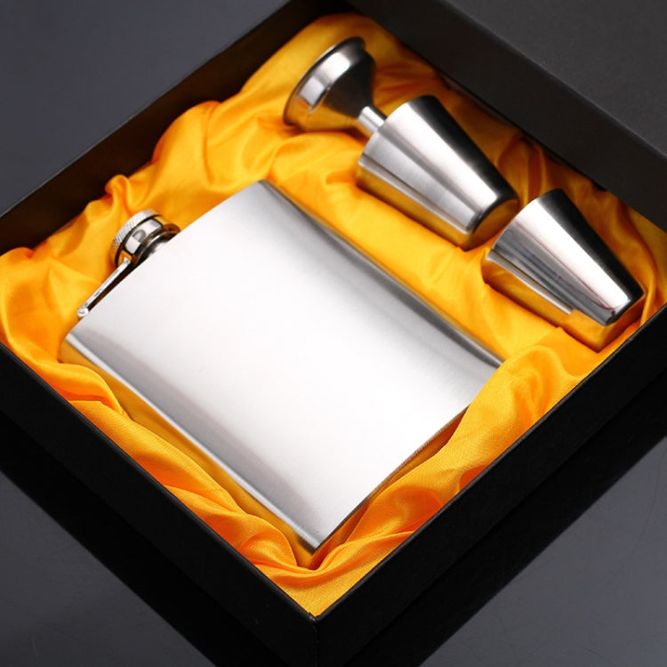 Portable Stainless Steel Hip Flask Set With Wine Glass Funnel(7OZ Yellow Grunge) by bashfashion