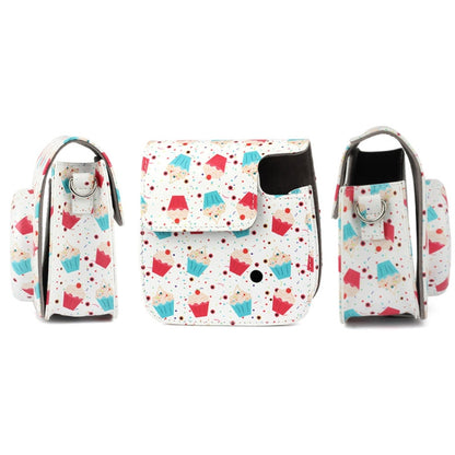 Full Body Camera PU Leather Case Bag with Strap for FUJIFILM instax mini 9 / mini 8+ / mini 8(Dessert Series) by bashfashion