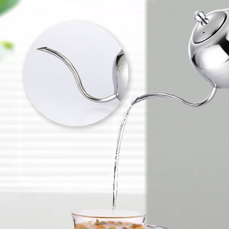 Hand Flush Pot Mocha Coffee Pot Stainless Steel Coffee Pot European Style Stainless Steel Teapot With Strainer, Capacity: 1L(Silver) by bashfashion