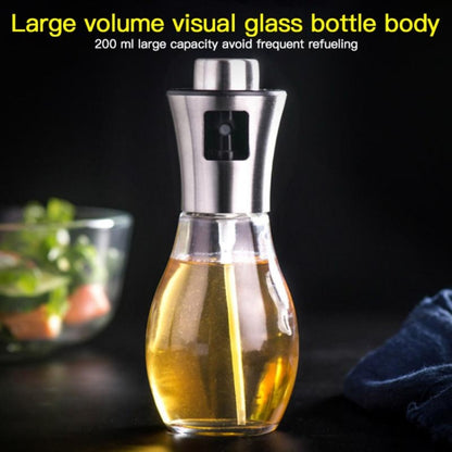 200ml Stainless Steel Glass Bottle Barbecue Cooking Seasoning Oil Pot Sprayer Oil Injection Kettle Oil Spray Bottle by bashfashion