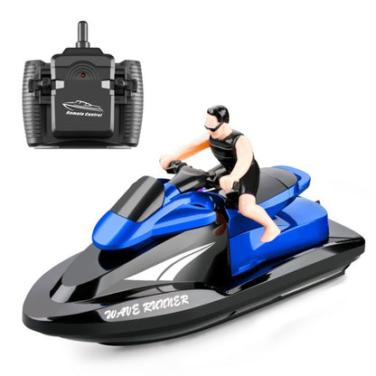 809 2.4G Remote Control Motor Speed Boat High Speed Electric Yacht Model Children Water Toys, Specification Single Battery (Blue) by bashfashion
