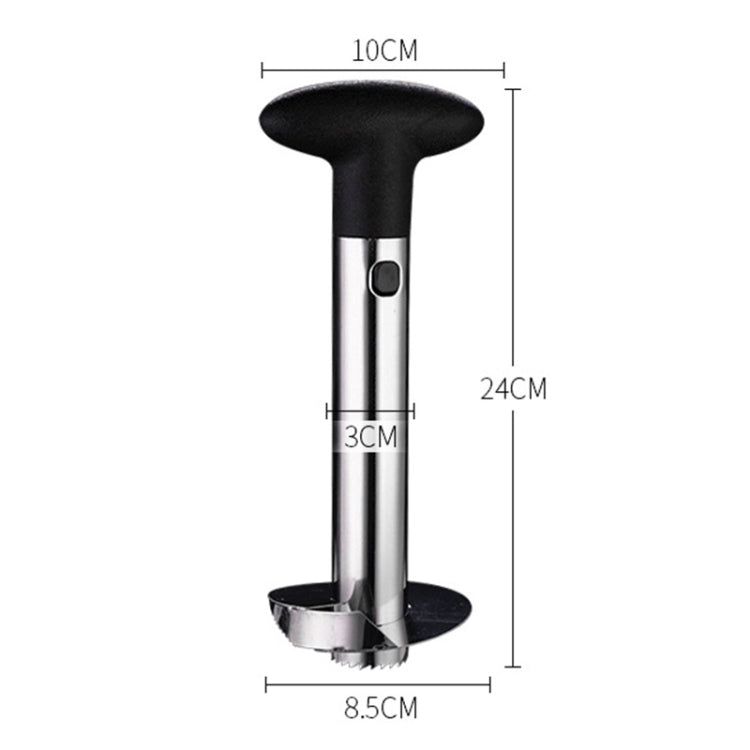 Stainless Steel Pineapple Peeler Slicers Fruit Cutter Kitchen Tools(Black handle) by bashfashion