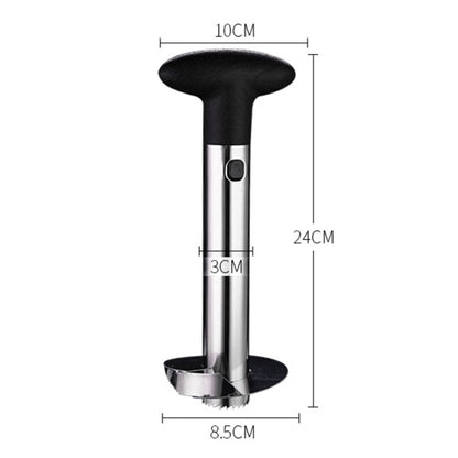 Stainless Steel Pineapple Peeler Slicers Fruit Cutter Kitchen Tools(Black handle) by bashfashion