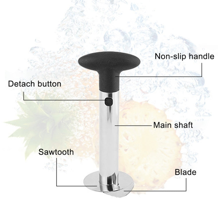 Stainless Steel Pineapple Peeler Slicers Fruit Cutter Kitchen Tools(Black handle) by bashfashion