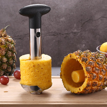Stainless Steel Pineapple Peeler Slicers Fruit Cutter Kitchen Tools(Yellow handle) by bashfashion