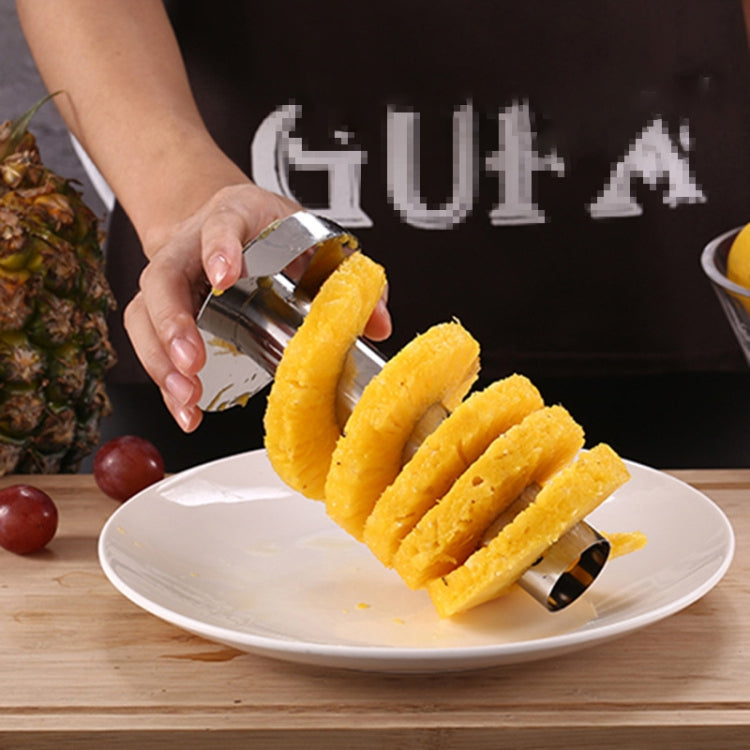 Stainless Steel Pineapple Peeler Slicers Fruit Cutter Kitchen Tools(Yellow handle) by bashfashion