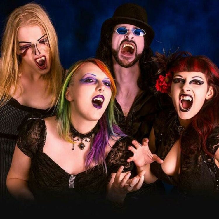 4 PCS Halloween Decoration Vampire Teeth Retractable Zombie Teeth,Packaging: Plastic Box by bashfashion