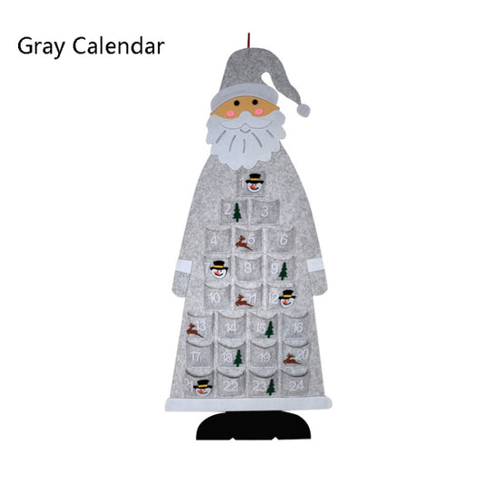 Handmade Felt Christmas Tree Decoration Children DIY Christmas Decorations, Style: Gray Calendar by bashfashion