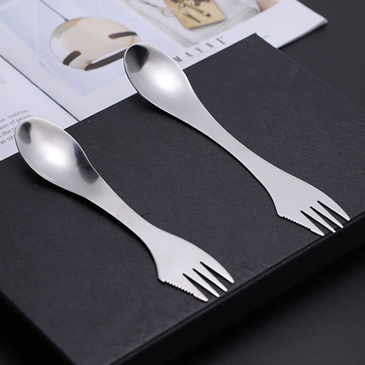 Stainless Steel Western Tableware Creative 3 In 1 Spoon Forked Tableware by bashfashion