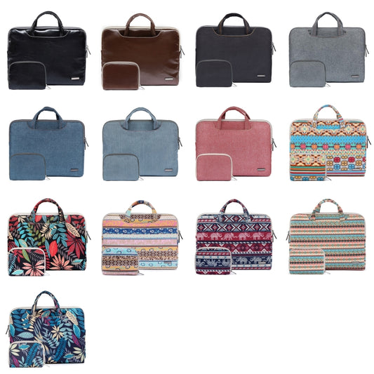 LiSEN LS-116 Simple Laptop Bag Business Laptop Liner Bag, Size: 11.6 inch(Snowflake Nylon Dark Blue) by LiSEN