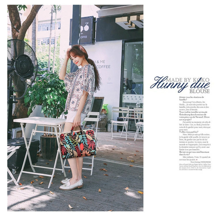 LiSEN LS-116 Simple Laptop Bag Business Laptop Liner Bag, Size: 13.3 inch(Canvas Vintage Pattern Pink) by LiSEN