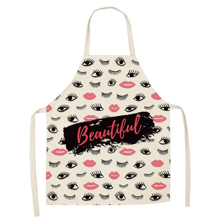 2 PCS Kitchen Linen Heart-Shaped Letters Fashion Sleeveless Apron, Specification: 45x56 cm(MeI6036) by bashfashion