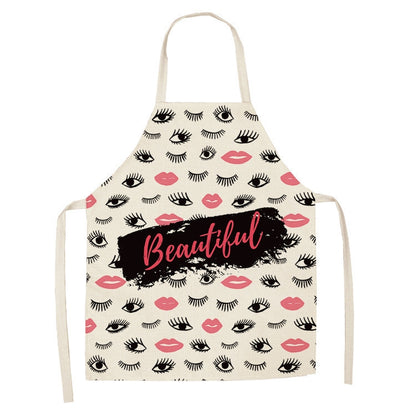 2 PCS Kitchen Linen Heart-Shaped Letters Fashion Sleeveless Apron, Specification: 45x56 cm(MeI6036) by bashfashion