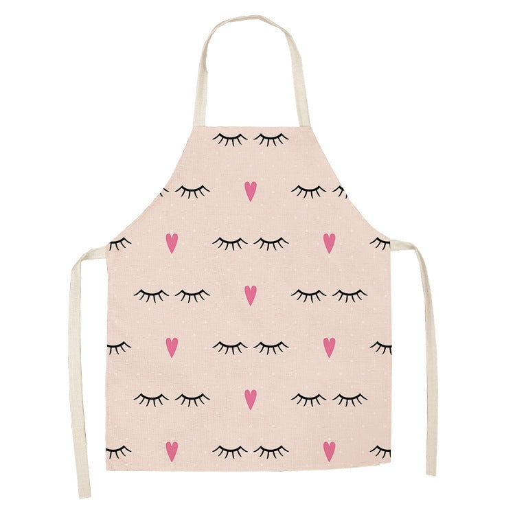 2 PCS Kitchen Linen Heart-Shaped Letters Fashion Sleeveless Apron, Specification: 45x56 cm(MeI6037) by bashfashion