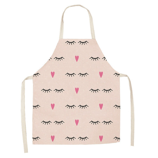 2 PCS Kitchen Linen Heart-Shaped Letters Fashion Sleeveless Apron, Specification: 45x56 cm(MeI6037) by bashfashion