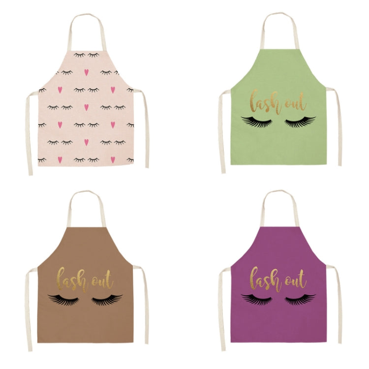2 PCS Kitchen Linen Heart-Shaped Letters Fashion Sleeveless Apron, Specification: 45x56 cm(MeI6038) by bashfashion