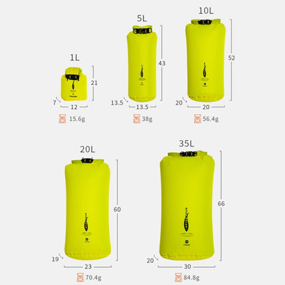 AFISHTOUR Outdoor Bunch Storage Bag Multi-Function Light Thin Waterproof Storage Bag, Size: 5L(Yellow) by bashfashion