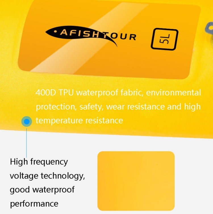 AFISHTOUR FW2061 5L Waterproof Drifting Stream Bag Folding Storage Bucket Package(Orange) by bashfashion