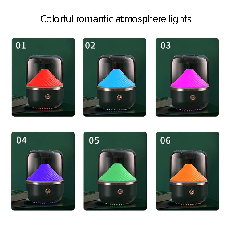 HX-930 Home Bedroom Round Mirror Essential Oil Aromatherapy Machine Ultrasonic Atomization Hydrating Spray Humidifier(Black) by bashfashion