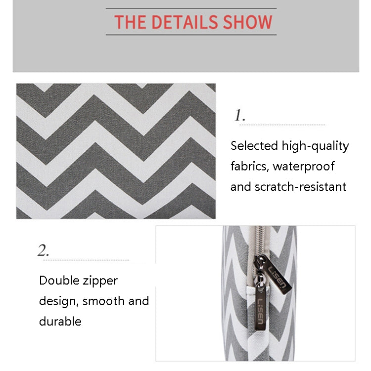 LiSEN LS-525 Wavy Pattern Notebook Liner Bag, Size: 12 inches(Light Green) by LiSEN