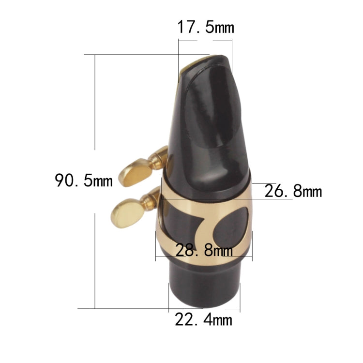 Saxophone Mouthpiece + Hat Clip Wind Instrument Accessories, Specification: Alto by bashfashion