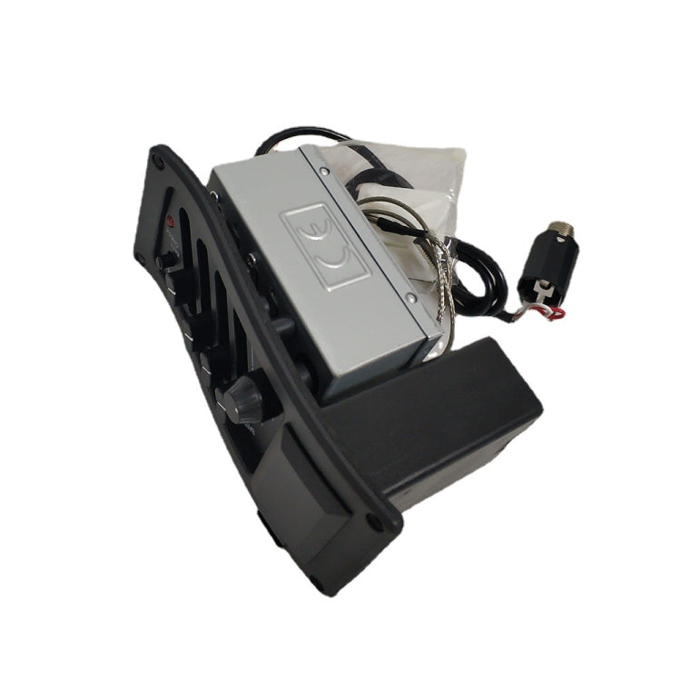 EQ-7545R Guitar Four-Band Equalizer EQ Wooden Guitar Modified Pickup Instrument Accessories(Black) by bashfashion