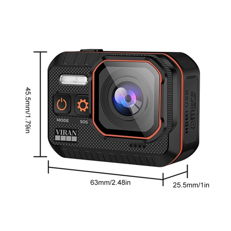 SC002-12 4K Outdoor Sports Camera WiFi Diving Waterproof Mini Camera(Black) by bashfashion