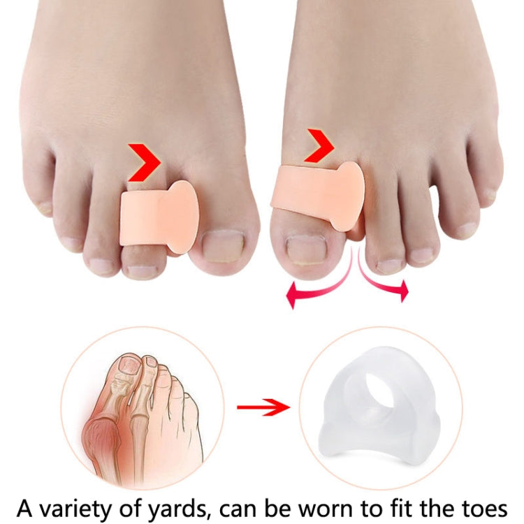 10 Pairs Great Toe Orthosis Separator Soft and Comfortable Toe Care Cover, Size: M(White) by bashfashion