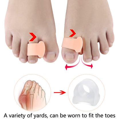 10 Pairs Great Toe Orthosis Separator Soft and Comfortable Toe Care Cover, Size: L(Transparent) by bashfashion