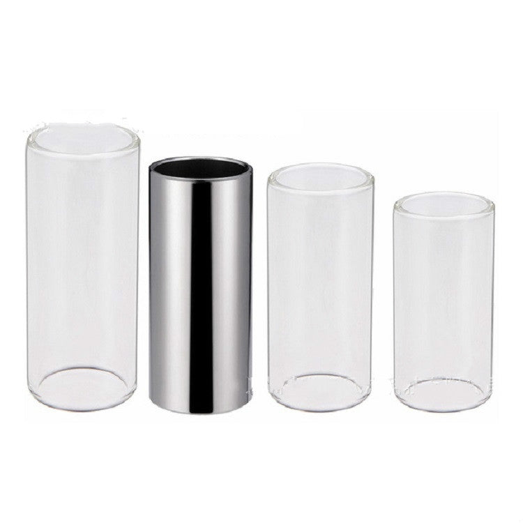 M02219 4 in 1 Plexiglass Slid Bar + Stainless Steel Slid Bar + Celluloid Guitar Finger Pick + Plastic Box Set by bashfashion