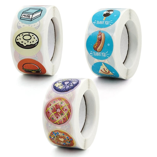 10 PCS Thank You Round Sealing Sticker Handicraft Decoration Bakery Cake Packaging Label(A-410) by bashfashion