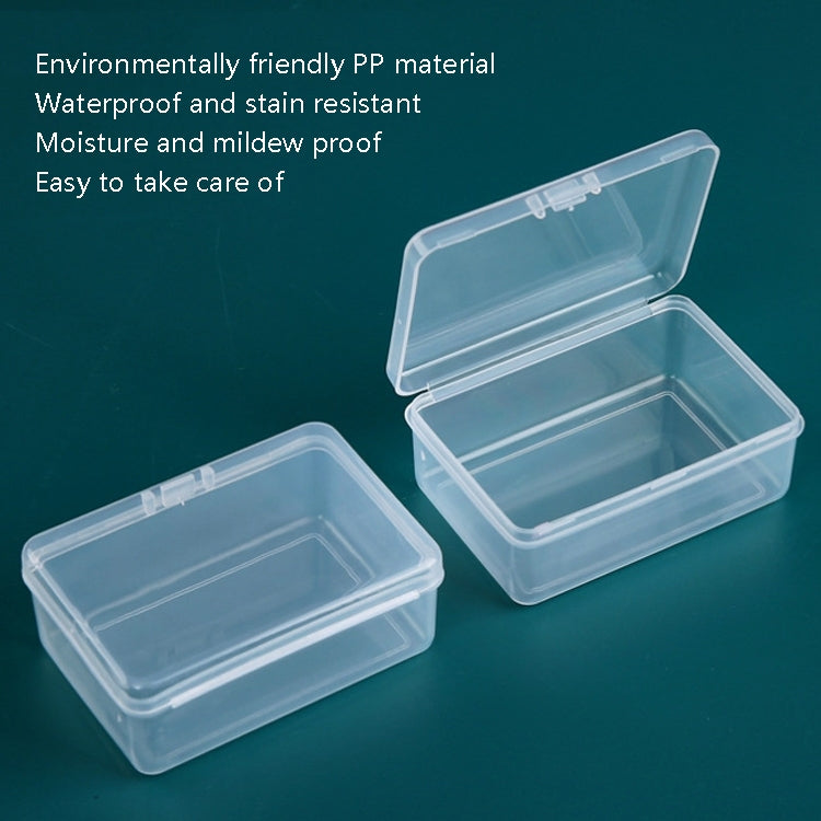 20 PCS Rectangular Plastic Box Transparent Parts PP Storage Box With Cover by bashfashion