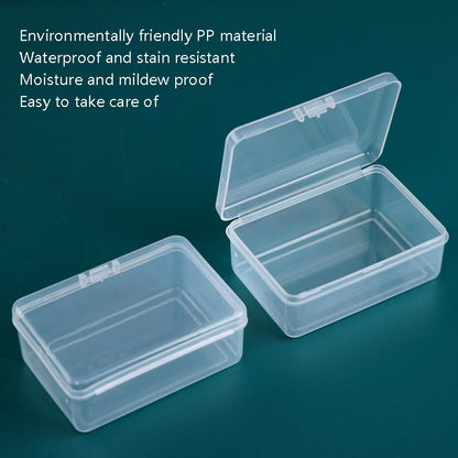 20 PCS Rectangular Plastic Box Transparent Parts PP Storage Box With Cover by bashfashion