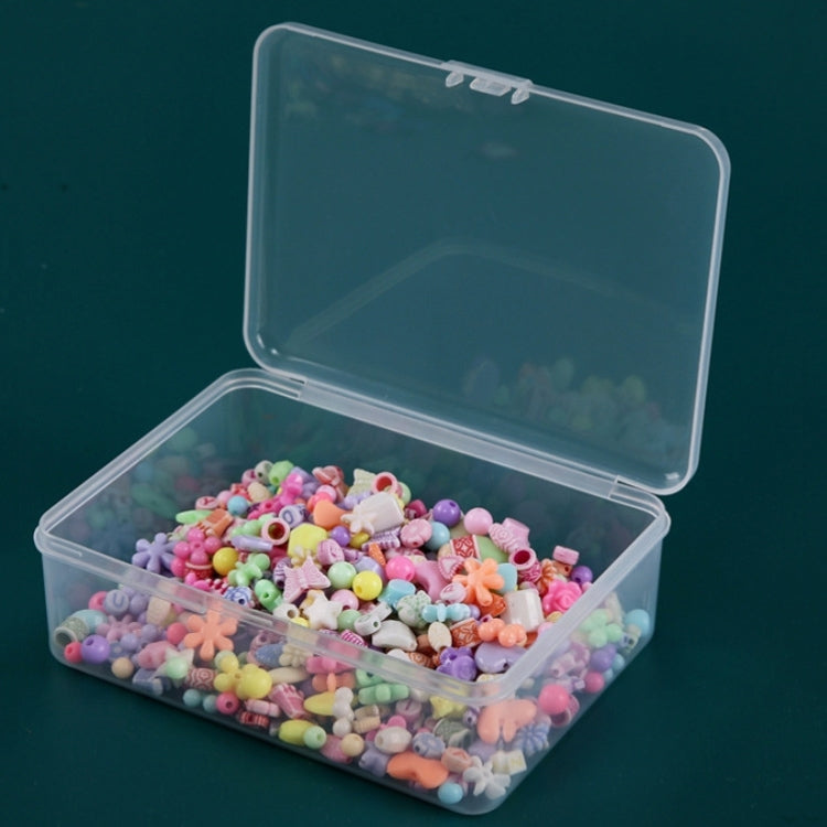 PP Rectangular Transparent Plastic Box Flip Cover Parts Hardware Tool Storage Box by bashfashion