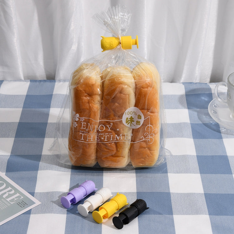 10 PCS H011 Food Preservation And Moisture-Proof Sealing Elastic Clip Snack Food Sealing Clip(Purple) by bashfashion