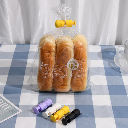 10 PCS H011 Food Preservation And Moisture-Proof Sealing Elastic Clip Snack Food Sealing Clip(Purple) by bashfashion