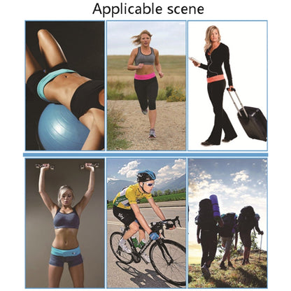 Invisible Running Waist Bag Outdoor Sport Mobile Phone Bag, Size: L(Purple) by bashfashion