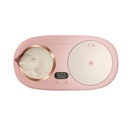 Household Smart Thermal InsulationTemperature Coaster Desktop Bedroom Office Heating Warming Coaster, US Plug(Pink) by bashfashion