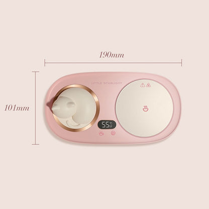 Household Smart Thermal InsulationTemperature Coaster Desktop Bedroom Office Heating Warming Coaster, US Plug(Pink) by bashfashion