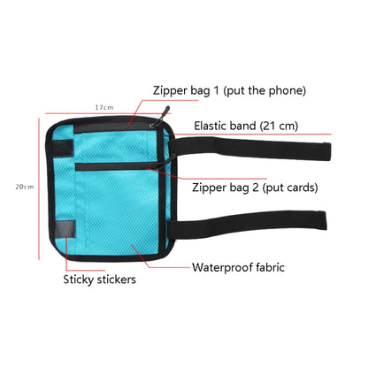 189 Sports Leg Bag Mini Mobile Phone Feet Bag(Blue) by bashfashion